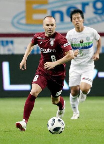 Iniesta, con el Vissel Kobe.