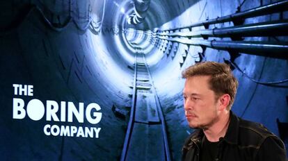 Elon Musk en una conferencia sobre su empresa Boring Company en California (EE UU) el pasado mayo.