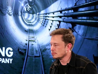 Elon Musk en una conferencia sobre su empresa Boring Company en California (EE UU) el pasado mayo.