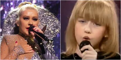 Con tan solo nueve años, Christina Aguilera también apareció en el mismo concurso de talentos que participó Beyoncé, 'Star Search'. La intérprete de 'Lady Marmalade' demostró el carisma y la fuerza vocal que desprende actualmente. Sin embargo, no convenció al jurado.