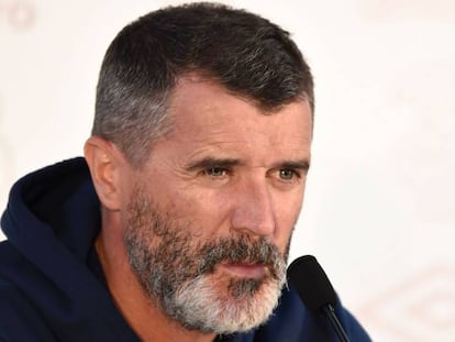 Roy Keane, en la conferencia de prensa en Versalles.