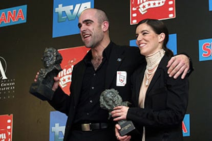 Luis Tosar y Laia Marull, anoche durante la gala de los Goya.