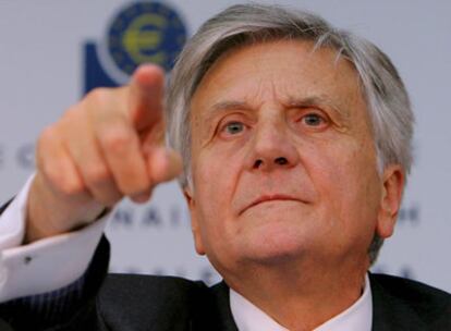 El presidente del Banco Central Europeo, Jean-Claude Trichet, durante una comparecencia de prensa.