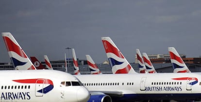 Aviones de la aerol&iacute;nea de IAG British Airways.