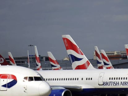 Aviones de la aerol&iacute;nea de IAG British Airways.