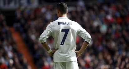 Cristiano Ronaldo, en un partido del Real Madrid.