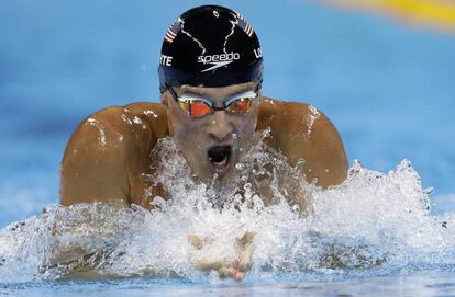 Ryan Lochte en la final de 200 metros.