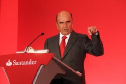 El presidente de Banco Santander, Emilio Bot&iacute;n.