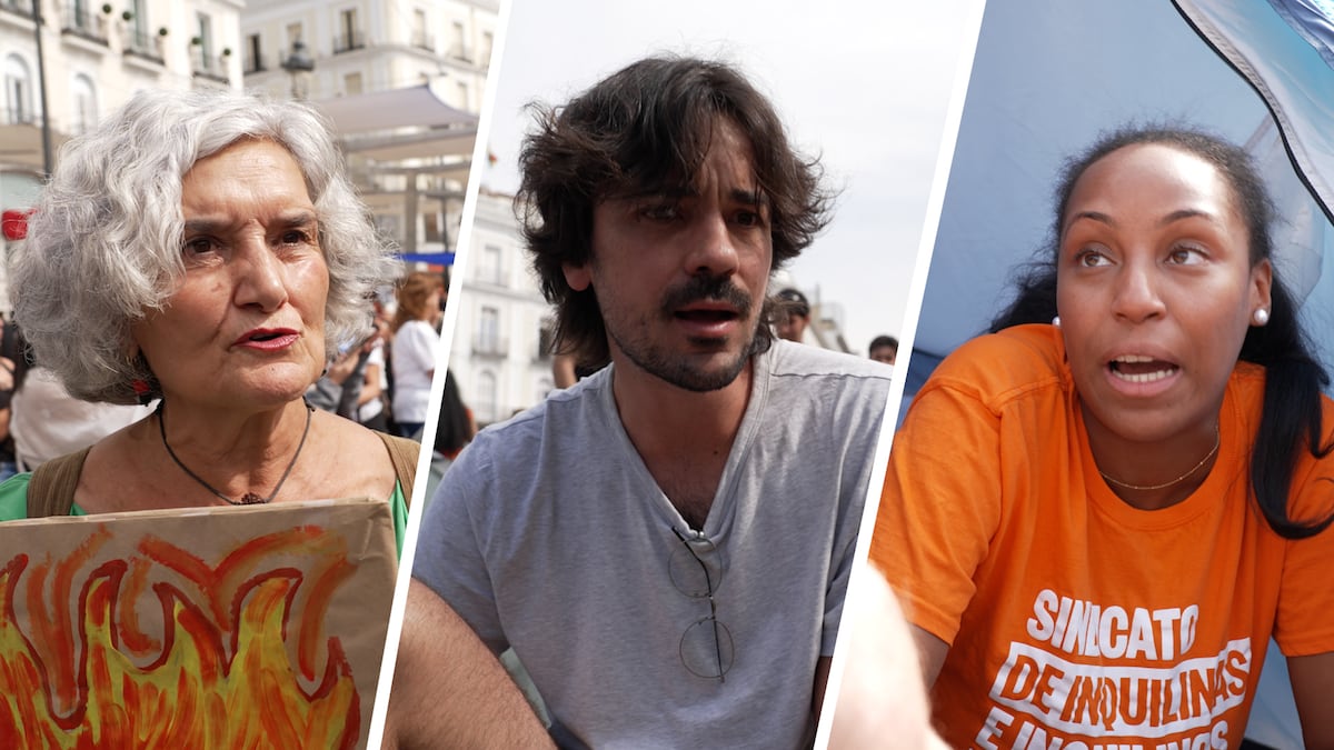 Una acampada “muy diversa” en Sol por la vivienda prometen aguantar “hasta que la cosa cambie”