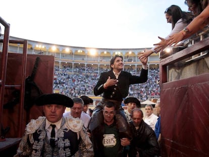 Diego Ventura sali&oacute; ayer a hombros por la puerta grande de Las Ventas. 