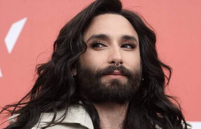 Conchita Wurst, en mayo del año pasado a su llegada a un festival en Viena. 