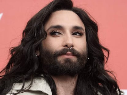 Conchita Wurst, en mayo del año pasado a su llegada a un festival en Viena. 