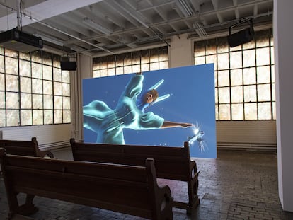 'Penumbra', obra audiovisual de Hannah Black, Juliana Huxtable y And Or Forever expuesta hasta el 20 de febrero en la Bienal de la Imagen en Movimiento.