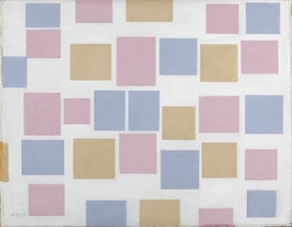 'Composición núm. 3 con colores planos' (1917), de Piet Mondrian.