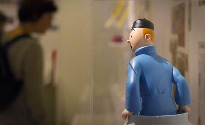 Imagen de la exposición sobre Tintín en el Museo de Historia de Cataluña.
