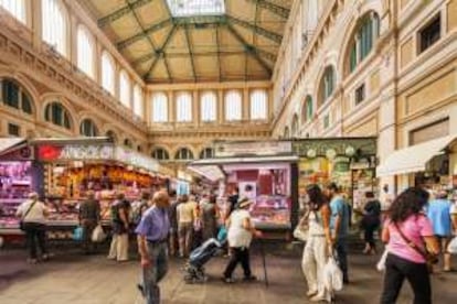 Interior del Mercato Centrale de Livorno.