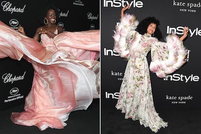 Lupita Nyong’o y Tracee Ellis Ross dándolo todo en el photocall.