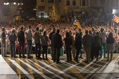 Acto de campa&ntilde;a de Junts pel S&iacute; en Lleida