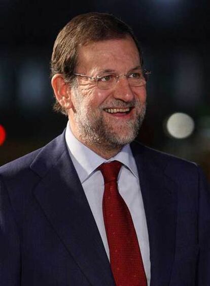 Mariano Rajoy, a su llegada a la sede de Ifema, donde se celebró el debate.