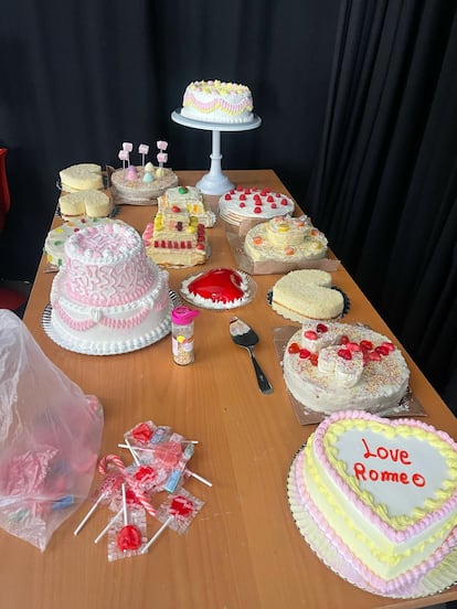 Las tartas usadas para el rodaje de la película.