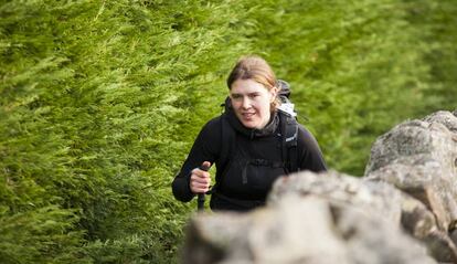 Jasmin Paris, en un momento de la Montane Spine Race.