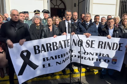 Minuto de silencio el pasado en el Ayuntamiento de Barbate (Cádiz) el pasado 10 de febrero.