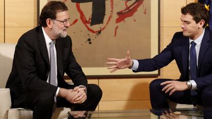 Mariano Rajoy and Albert Rivera, during their meeting last week.