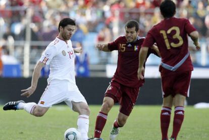 Xabi Alonso, durante el partido.