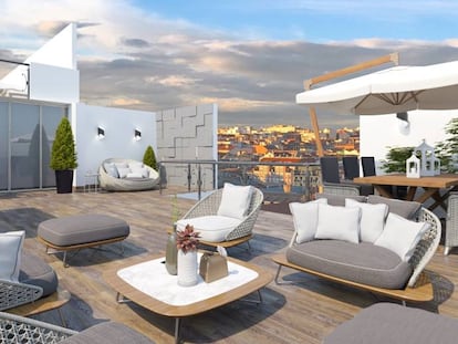 Terraza de una de las viviendas que comercializará las inmobiliaria Engel & Völkers en la próxima edición del SIMA.