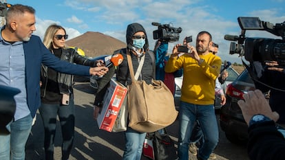 Raúl Díaz, a su salida de la prisión de Tahiche, Lanzarote, el 13 de enero.