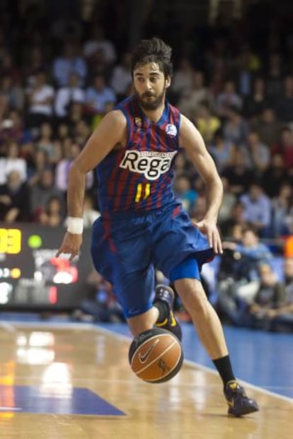 Juan Carlos Navarro, durante un partido con el Regal Barça.