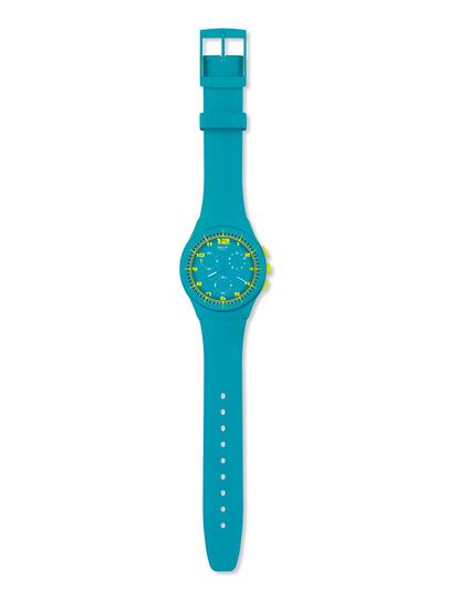 Reloj a todo color de Swatch (90 euros).