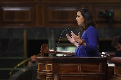 La ministra de Derechos Sociales, Ione Belarra, el 28 de septiembre pasado en el Congreso.