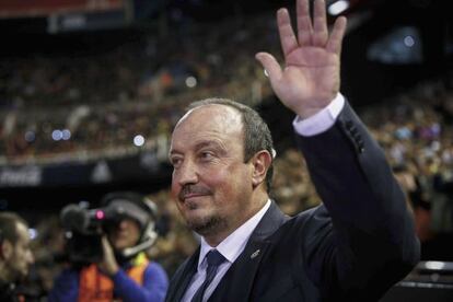 Benítez, aplaudido por Mestalla.