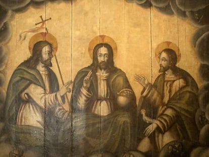 El retablo restaurado de la Santísima Trinidad, del siglo XV.