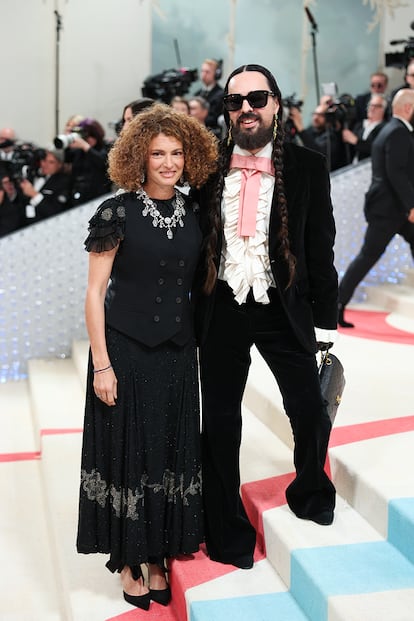 Ginevra Elkann y Alessandro Michele, exdirector creativo de Gucci.