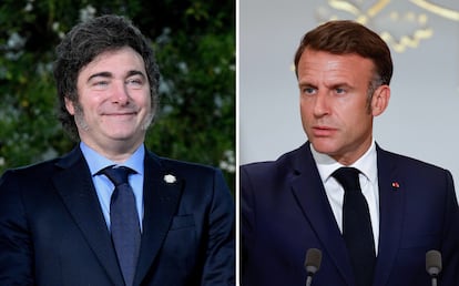 Emmanuel Macron y Javier Milei