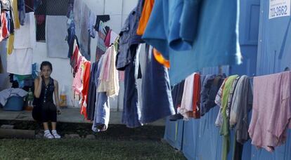 A Cuban refugee camp between Panama and Costa Rica.