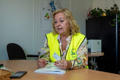 La directora de Marketing y Comunicación de Banco de Alimentos de Madrid, Mila Benito, durante la entrevista.