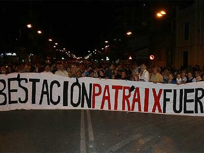 Protesta contra la subestación eléctrica de Patraix