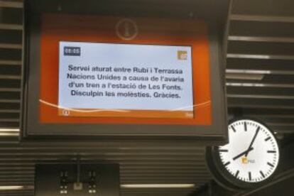 La pantalla informava de l'avaria.