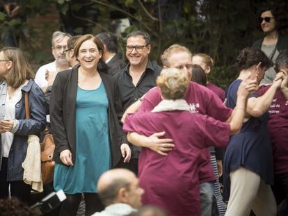 La Alcaldesa Colau durante la inauguraci&oacute;n del Museo Etnol&oacute;gico.