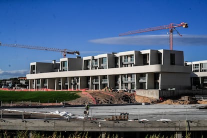 Obras de construcción de viviendas en Madrid, el pasado noviembre.