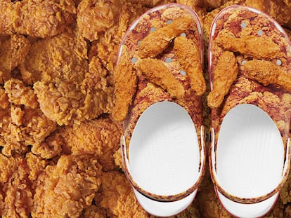 Así es la colaboración entre Crocs y Kentucky Fried Chicken.