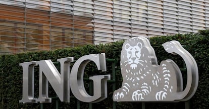 Logo de ING en sus oficinas de Bruselas.