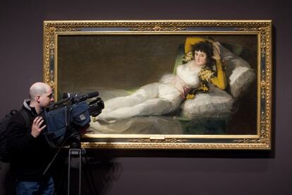 'La maja vestida' de Goya que ha viajado a Barcelona.