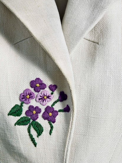 Detalle de una prenda en la colección primavera-verano de 1948.