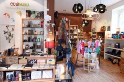 Ecomanía, tienda de bajo impacto ambiental, en Madrid.