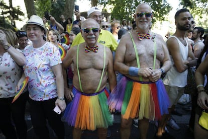 Protesters at Madrid Gay Pride.