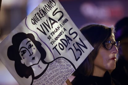 Manifestación por el Día internacional para la eliminación de la violencia contra la mujer, en Ferrol el 25 de noviembre.